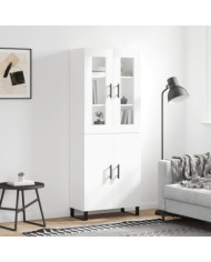 Buffet haut Blanc 69,5x34x180 cm Bois d'ingénierie | Mobilier & Déco