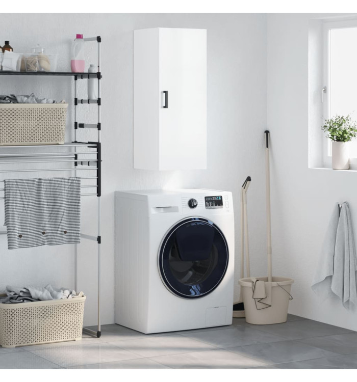 Armoire murale blanc brillant 34,5x34x90 cm | Mobilier & Déco