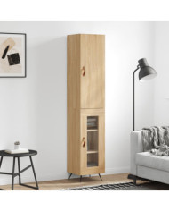 Buffet haut Chêne sonoma 34,5x34x180 cm Bois d'ingénierie | Mobilier & Déco