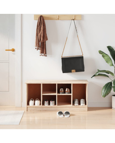 Banc à chaussures ALTA 100x35x45 cm bois massif de pin | Mobilier & Déco