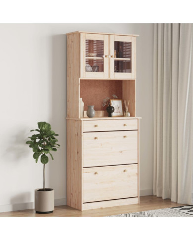 Buffet ALTA 77x35x188 cm bois massif de pin | Mobilier & Déco