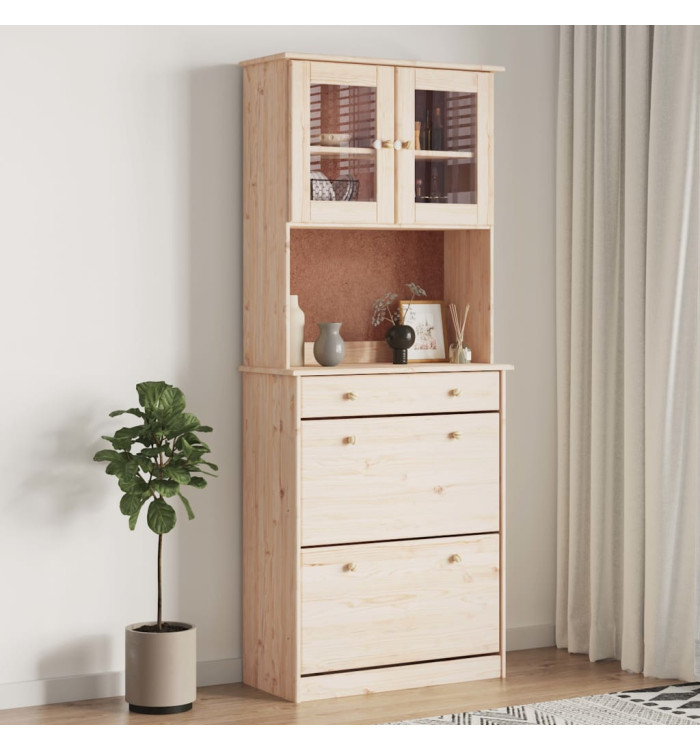 Buffet ALTA 77x35x188 cm bois massif de pin | Mobilier & Déco