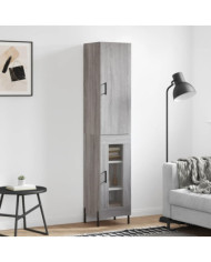 Buffet haut Sonoma gris 34,5x34x180 cm Bois d'ingénierie | Mobilier & Déco