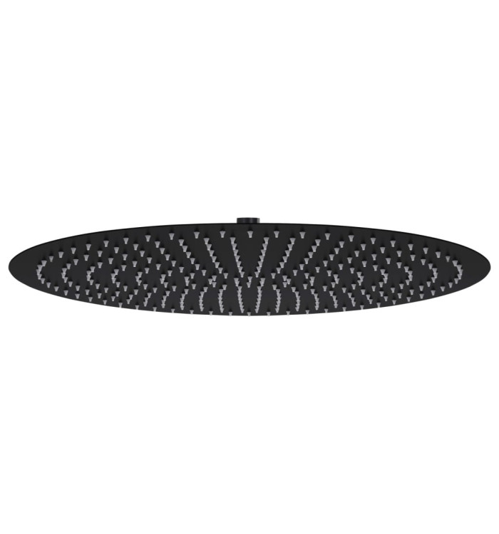 Pomme de douche pluie Acier inoxydable 50 cm Ronde Noir | Mobilier & Déco