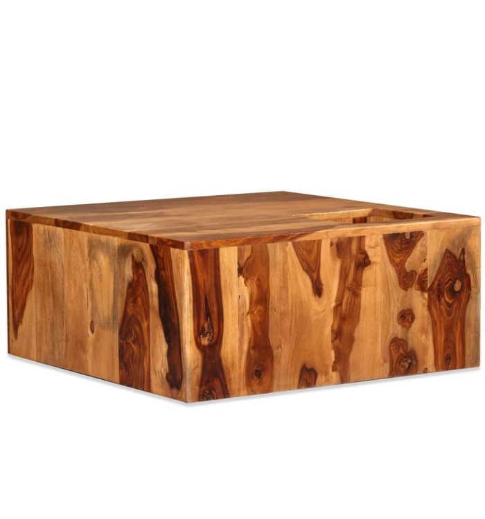 Table basse Bois massif 70x70x30 cm | Mobilier & Déco