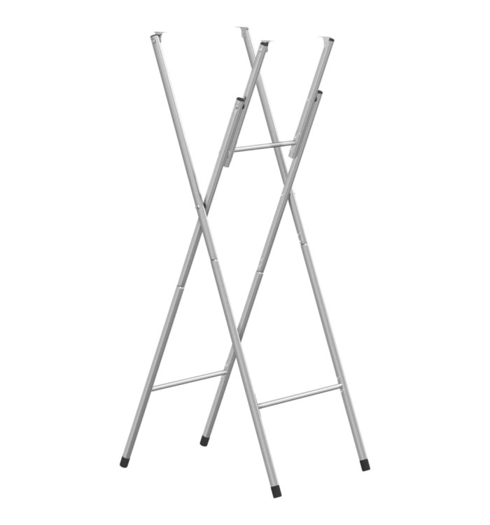 Pieds de table de bar pliables Argenté 45x53x108 cm | Mobilier & Déco