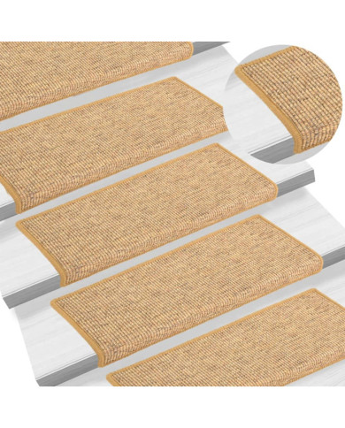 Tapis d'escalier auto-adhésifs 15 pcs Orange 65x21x4 cm | Mobilier & Déco
