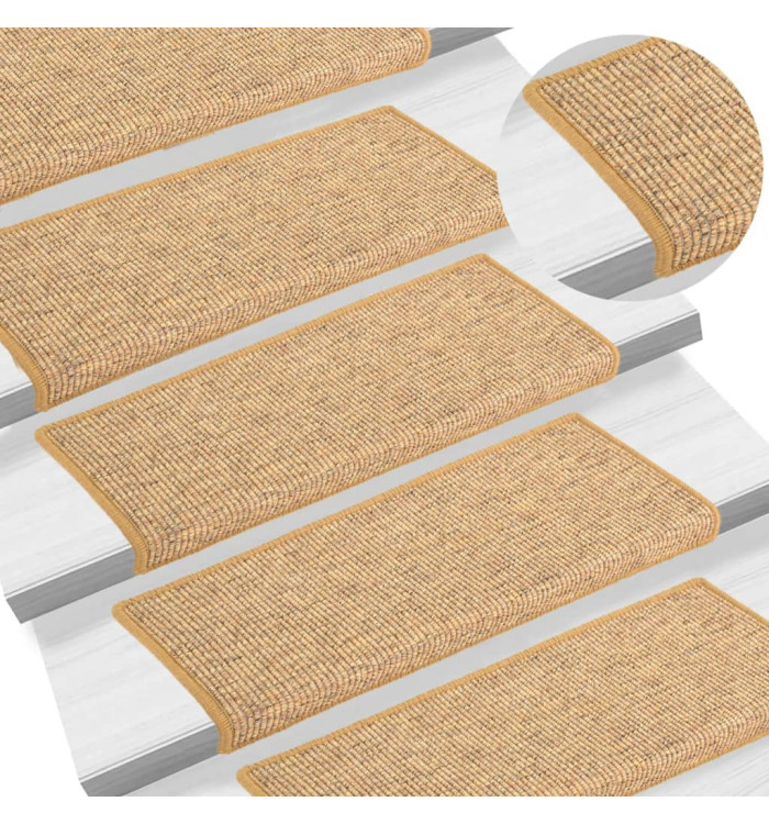 Tapis d'escalier auto-adhésifs 15 pcs Orange 65x21x4 cm | Mobilier & Déco