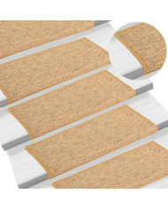 Tapis d'escalier auto-adhésifs 15 pcs Orange 65x21x4 cm | Mobilier & Déco