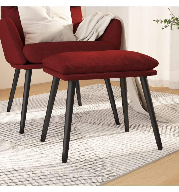 Repose-pied Rouge 45x29,5x35 cm Tissu | Mobilier & Déco