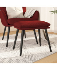 Repose-pied Rouge 45x29,5x35 cm Tissu | Mobilier & Déco