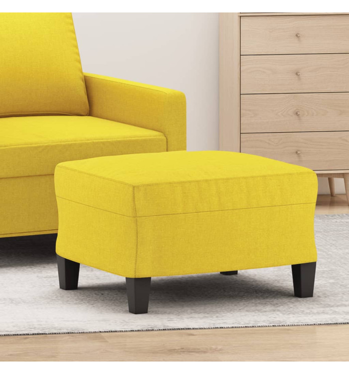 Repose-pied Jaune clair 60x50x41 cm Tissu | Mobilier & Déco