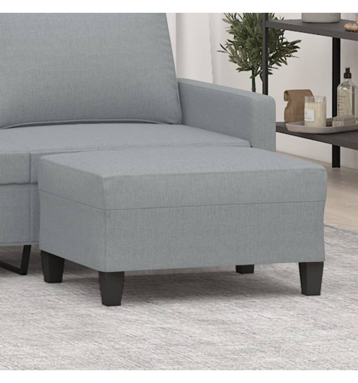 Repose-pied Gris clair 70x55x41 cm Tissu | Mobilier & Déco