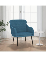 Fauteuil Bleu 63x76x80 cm Velours | Mobilier & Déco