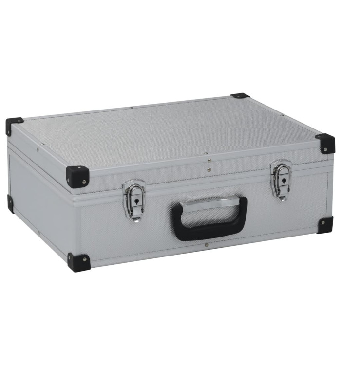 Valise à outils 46 x 33 x 16 cm Argenté Aluminium | Mobilier & Déco