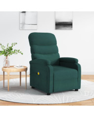 Fauteuil de massage Vert foncé Tissu | Mobilier & Déco