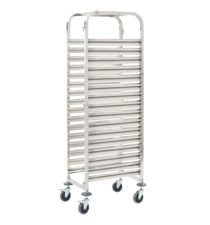 Chariot de cuisine pour 16 plateaux 38x55x163 cm Inox | Mobilier & Déco