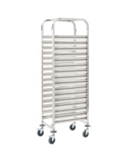 Chariot de cuisine pour 16 plateaux 38x55x163 cm Inox | Mobilier & Déco