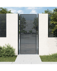 Portail de jardin anthracite 105x250 cm acier | Mobilier & Déco