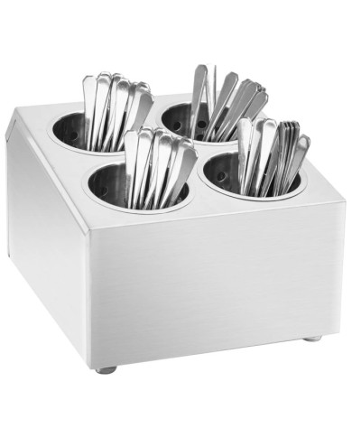 Porte-couverts 4 grilles Carré Acier inoxydable | Mobilier & Déco