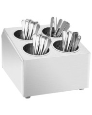 Porte-couverts 4 grilles Carré Acier inoxydable | Mobilier & Déco