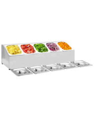 Récipient Gastronorm avec 5 bacs GN 1/6 Acier inoxydable | Mobilier & Déco