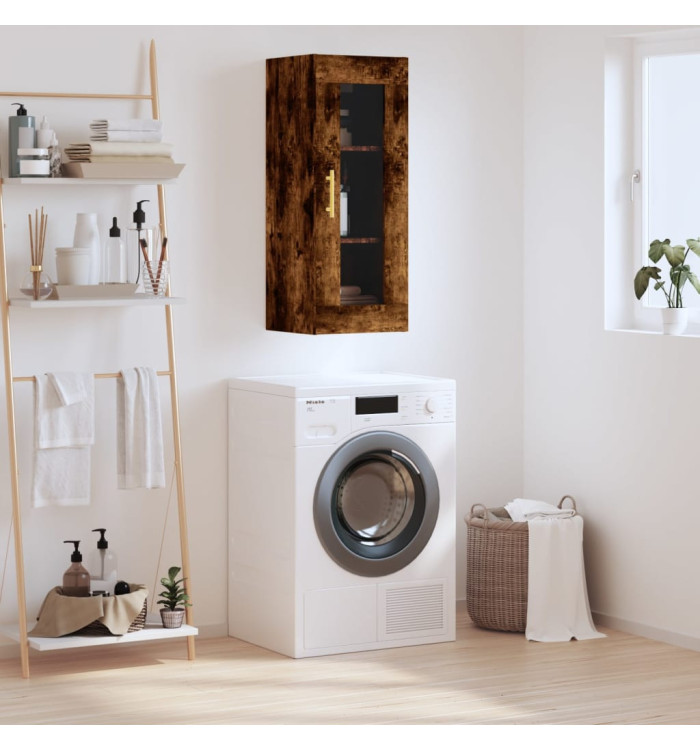 Armoire murale chêne fumé 34,5x34x90 cm | Mobilier & Déco