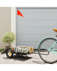 Remorque de vélo noir 122x53x28 cm fer | Mobilier & Déco