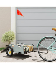 Remorque de vélo gris tissu oxford et fer | Mobilier & Déco