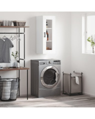 Armoire murale blanc brillant 34,5x34x90 cm | Mobilier & Déco