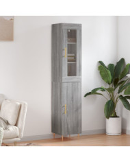 Buffet haut Sonoma gris 34,5x34x180 cm Bois d'ingénierie | Mobilier & Déco