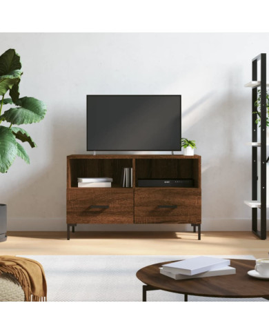 Meuble TV Chêne marron 80x36x50 cm Bois d'ingénierie | Mobilier & Déco