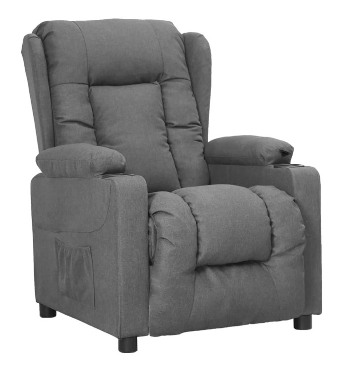 Fauteuil inclinable Gris clair Tissu | Mobilier & Déco