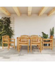Ensemble à manger de jardin 7 pcs Bois de teck solide | Mobilier & Déco