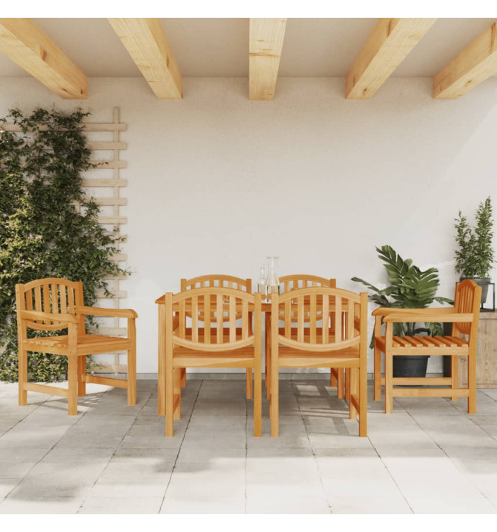 Chaises de jardin lot de 6 58x59x88 cm bois massif de teck | Mobilier & Déco