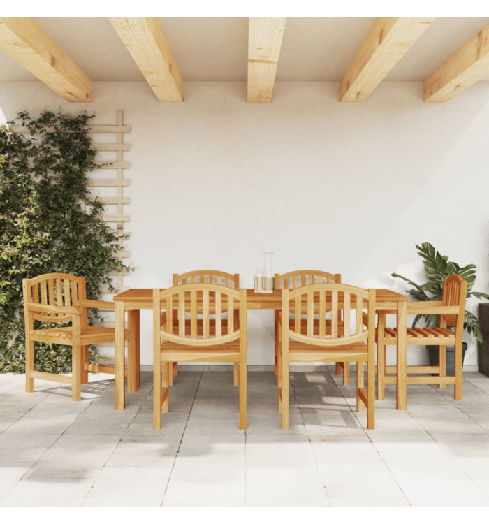 Ensemble à manger de jardin 7 pcs Bois de teck solide | Mobilier & Déco