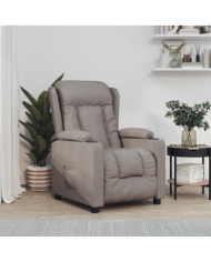 Fauteuil inclinable électrique Taupe Tissu | Mobilier & Déco