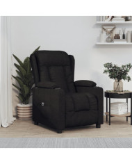 Fauteuil inclinable électrique Noir Tissu | Mobilier & Déco