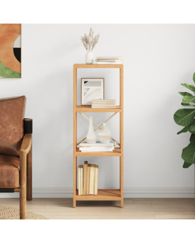 Étagère à 4 niveaux 40x30x112 cm bois de chêne massif | Mobilier & Déco