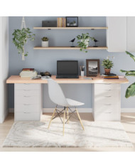 Dessus de table 200x50x(2-6) cm bois de chêne massif non traité | Mobilier & Déco