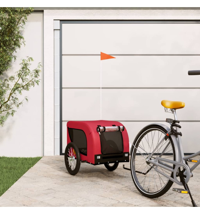 Remorque de vélo pour animaux de compagnie rouge et noir | Mobilier & Déco