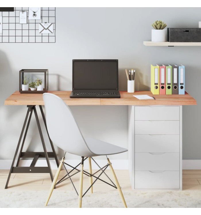 Dessus de table marron clair bois chêne massif traité | Mobilier & Déco