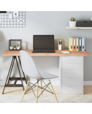 Dessus de table marron clair bois chêne massif traité | Mobilier & Déco