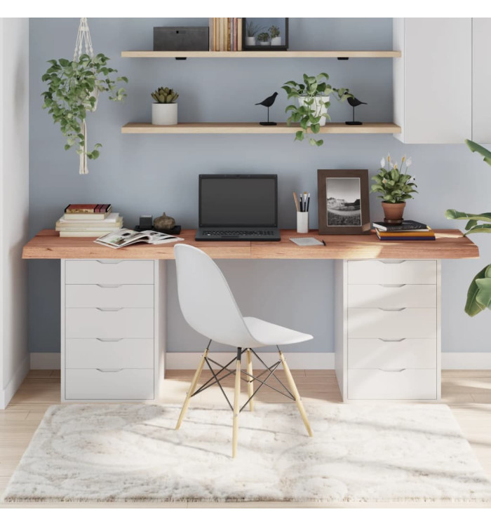 Dessus de table marron clair bois chêne massif traité | Mobilier & Déco