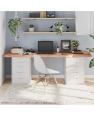 Dessus de table marron clair bois chêne massif traité | Mobilier & Déco