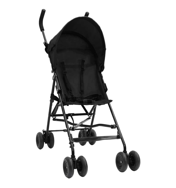 Poussette bébé Anthracite et noir Acier | Mobilier & Déco