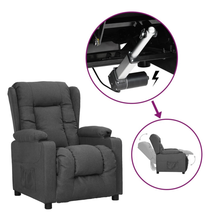 Fauteuil Gris foncé Tissu | Mobilier & Déco