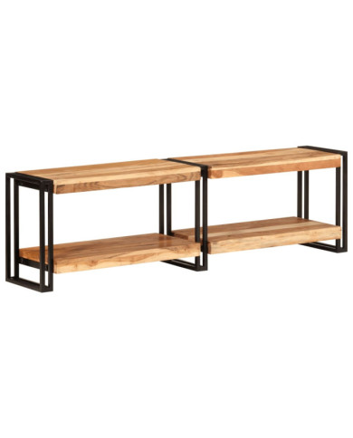 Meuble TV 140x30x40 cm bois d'acacia massif | Mobilier & Déco