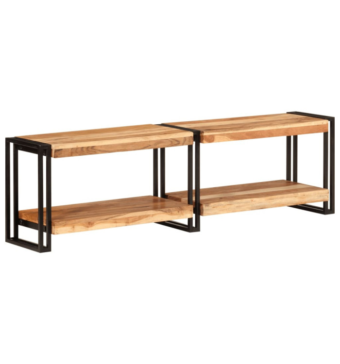 Meuble TV 140x30x40 cm bois d'acacia massif | Mobilier & Déco