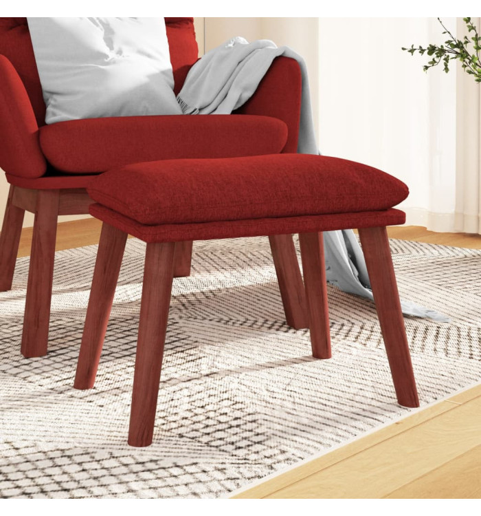 Repose-pied Rouge 45x29,5x35 cm Tissu | Mobilier & Déco